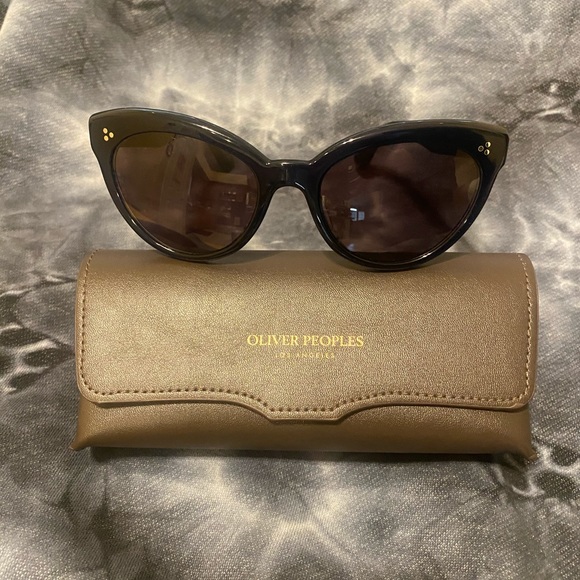 Oliver Peoples Navy/Black Cat Eye Sunglasses - Picture 2 of 6